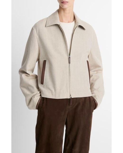 Vince Natural Crop Cotton Jacket