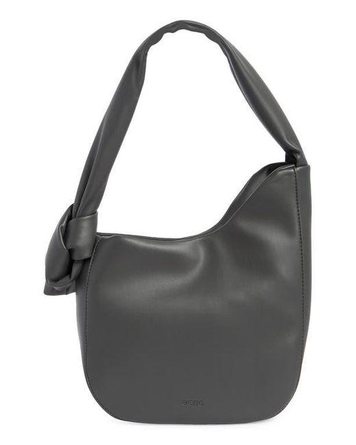 BCBGMAXAZRIA Gray Asymmetric Knot Shoulder Bag