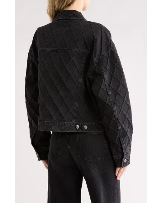 Rag & Bone Black Ryan Denim Trucker Jacket