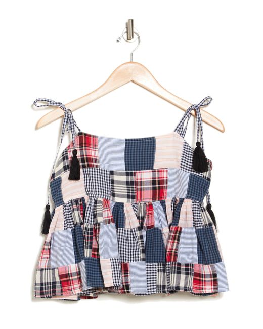 The Great Blue The Dainty Patchwork Sleeveless Top