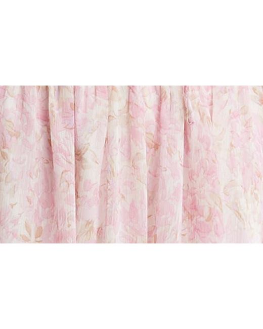 Lush Pink Ruffle Long Sleeve Minidress