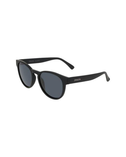 Dragon Blue 53Mm Round Sunglasses