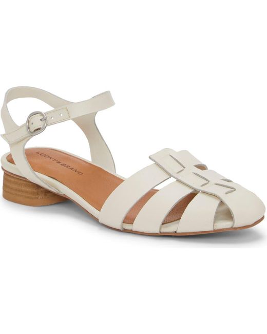 Lucky Brand Metallic Zilma Ankle Strap Fishmerman Sandal