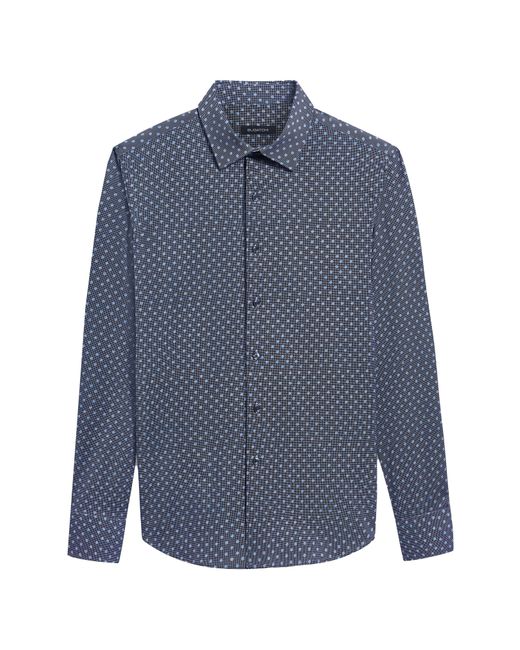 Bugatchi Regular Fit 8-way Comfort Stretch Dress Shirt in Blue for Men ...