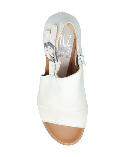 Miz Mooz White Kylar Asymmetric Wedge Sandal
