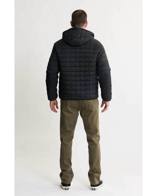 Jachs New York Black Hooded Quilted Puffer Jacket for men