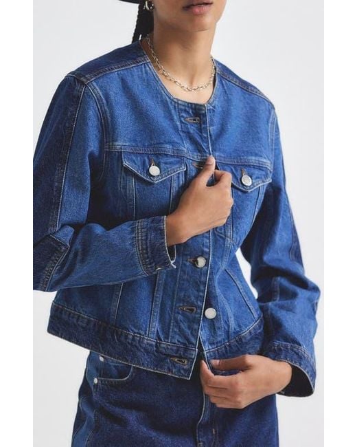 10 Crosby Derek Lam Women's Blue Hugo Denim Jacket