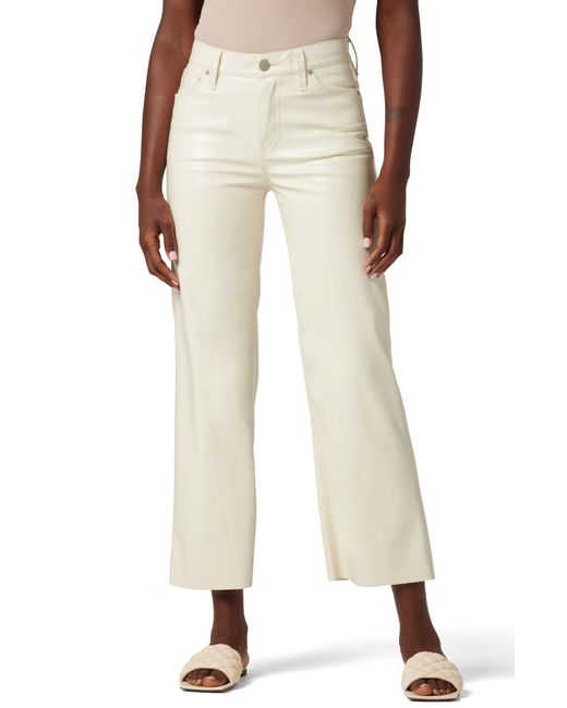 Hudson Natural Rosie Coated High Waist Ankle Wide Leg Pants