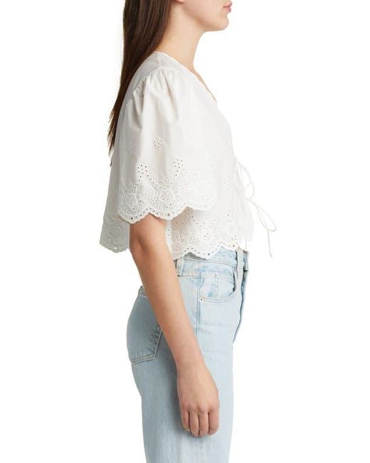 Rails White Lorelei Eyelet Blouse