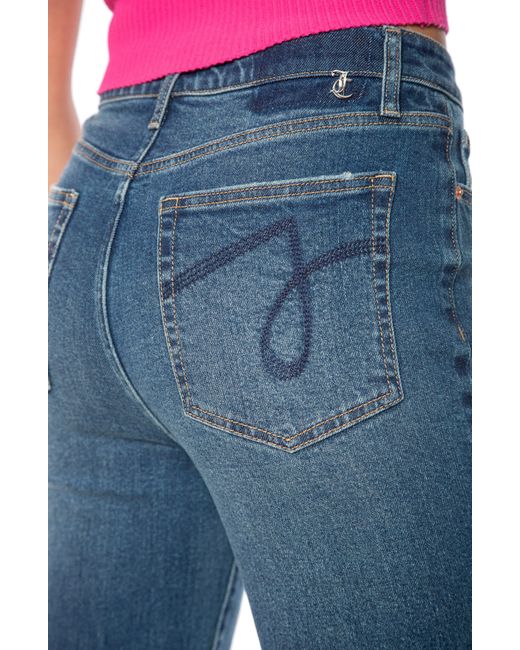 Juicy Couture Blue Straight Leg Ankle Jeans
