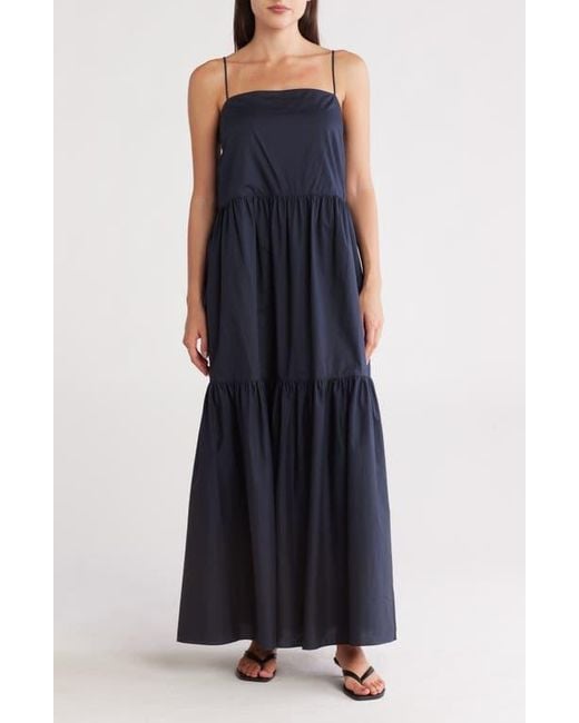 Rag & Bone Blue Leilah Poplin Midi Dress