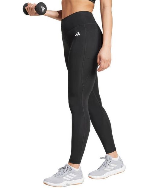 Adidas Black Optimé Essentials Stash Pocket Leggings