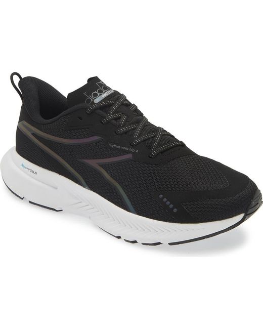 Diadora Black Mythos Blushield Volo 4 Hip Running Shoe for men