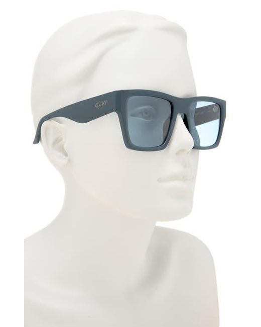 Quay Blue Fast Lane 52Mm Square Sunglasses