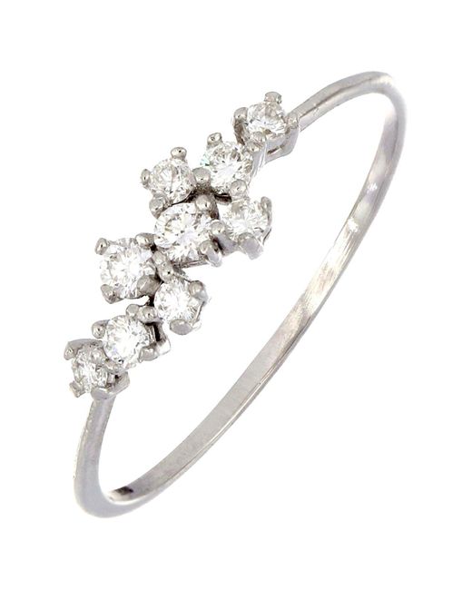 Bony Levy 18k White Gold Scattered Prong Set Diamond Ring Lyst