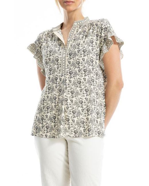 Max Studio Gray Patterned Top