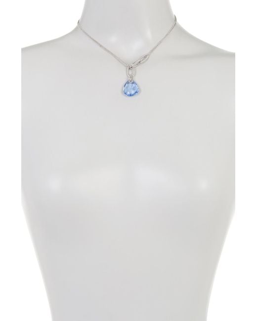 Swarovski Modern Crystal Drop Necklace in Blue | Lyst