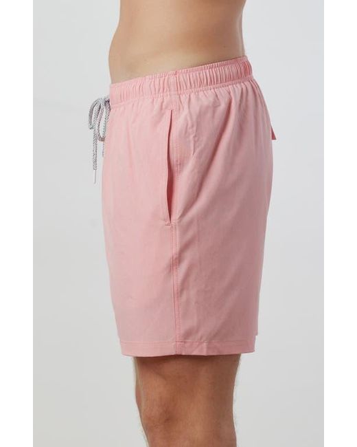 Rainforest Pink Not Your Average Solid Swim Trunks for men
