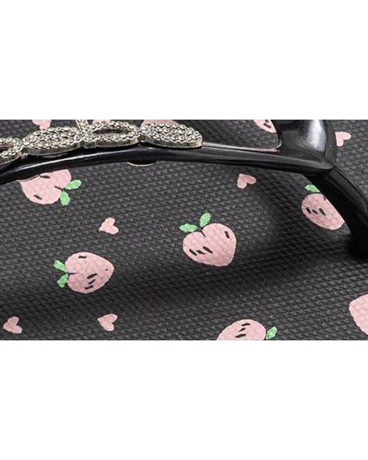 Bebe Black Peach Flip Flop