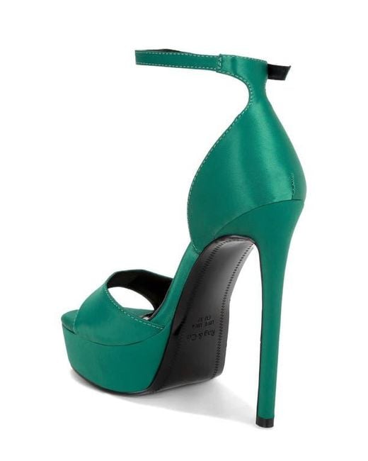 Rag & Co Green Marshis Platform Sandal