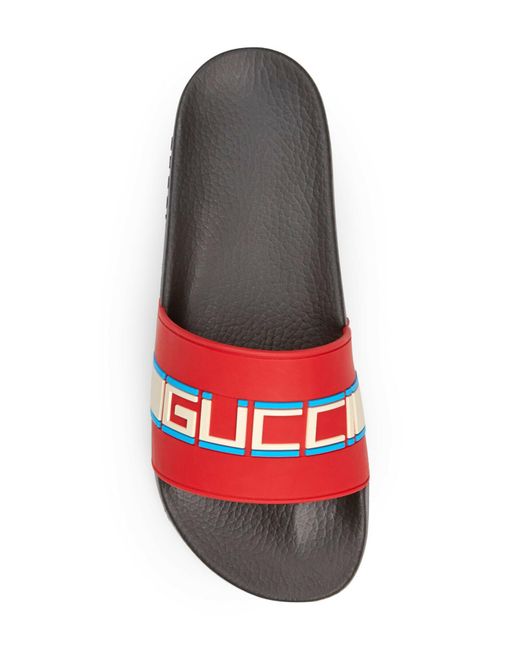 Gucci stripe sliders hot sale
