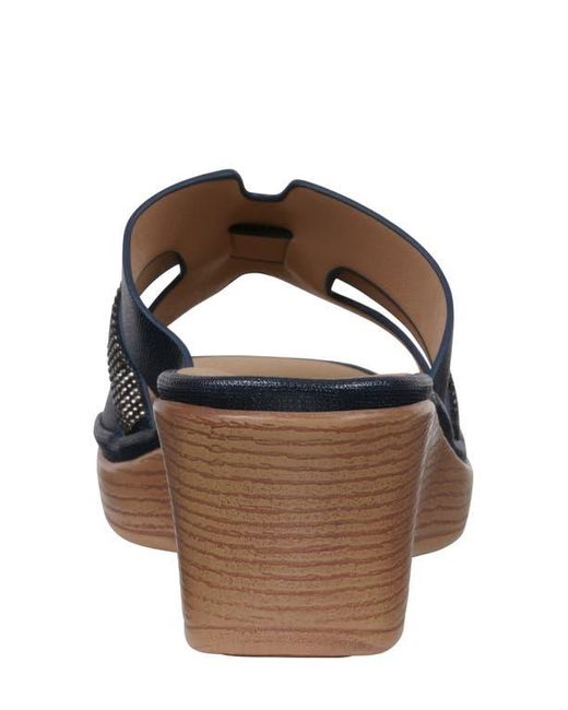 Gc Shoes Blue Francis Wedge Sandal
