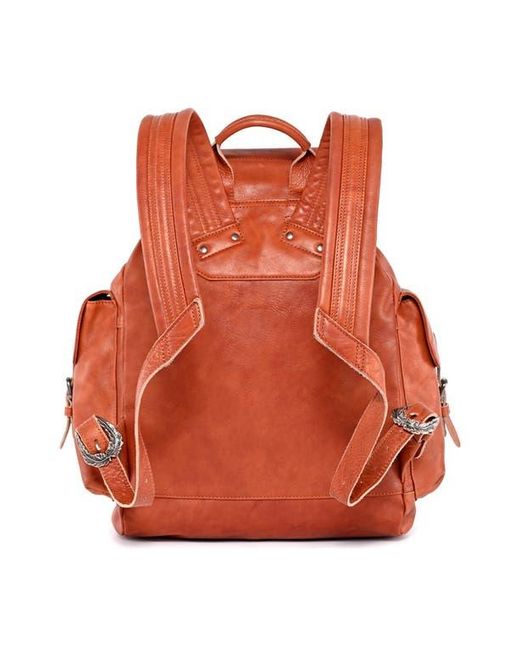 Old Trend Orange Bryan Leather Backpack
