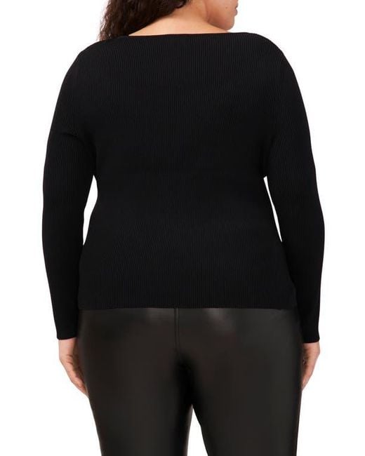 Halogen® Black Rib Sweater