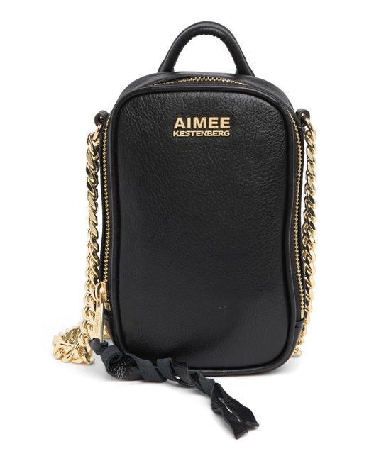 Aimee Kestenberg Chelsea Crossbody Bag In Black W Gold At Nordstrom