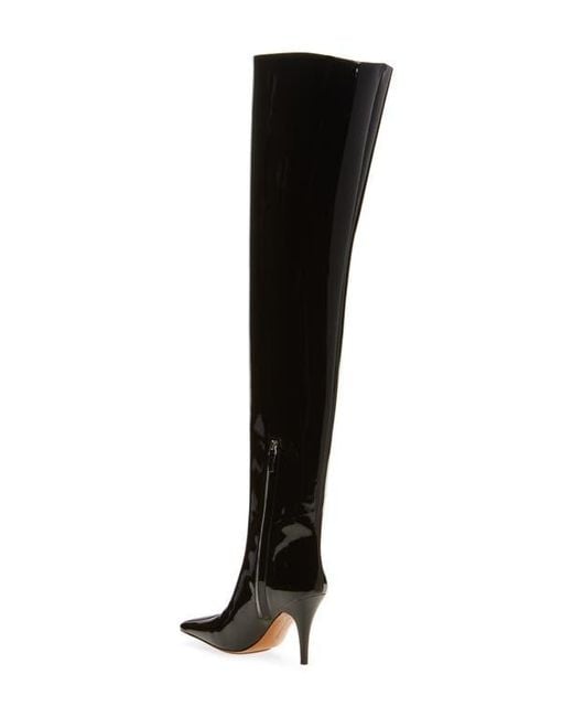 Stella McCartney Black Square Toe Over The Knee Boot