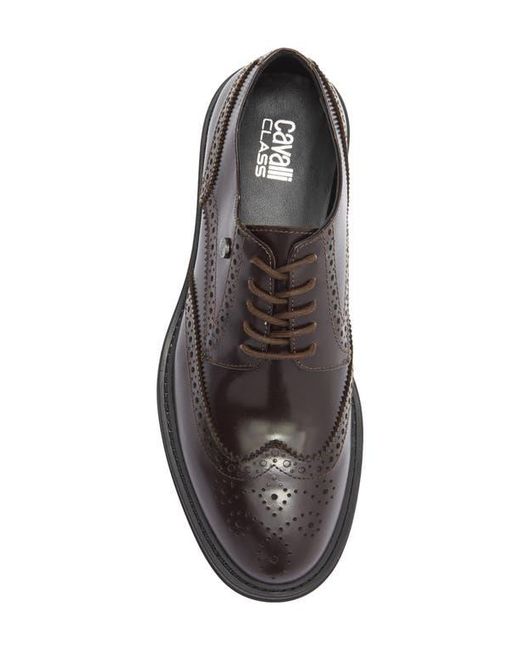 Roberto Cavalli Brown Crip Wingtip Derby for men