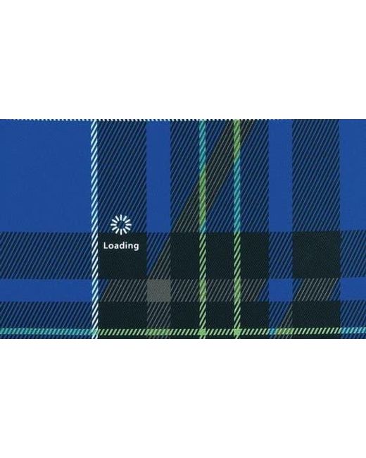 Longchamp Blue District Tartan Drawstring Backpack