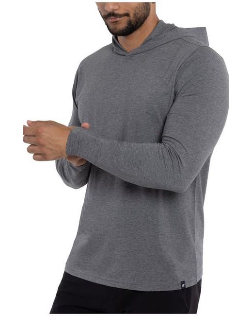 Xray Jeans Gray Long Sleeve Hooded T-Shirt for men