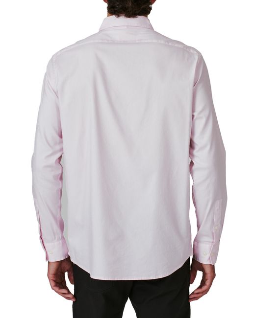 7 Diamonds White Venetia Solid Button-up Shirt for men