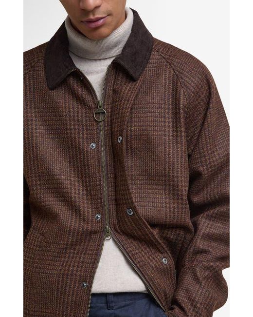 Barbour Brown Tracker Wool Jacket for men