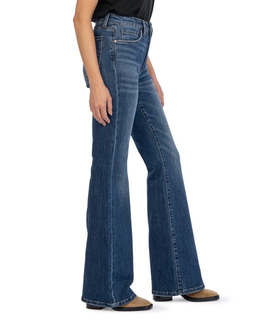 Kut From The Kloth Blue Ana Fab Ab High Waist Super Flare Jeans
