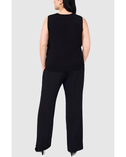 Halogen® Black Sleeveless Knit Shell