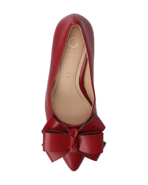 Journee Collection Red Crystol Pump