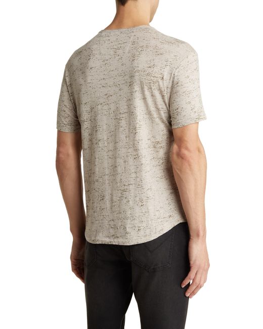 John Varvatos Gray Cooper Slub Cotton Crewneck T-shirt for men