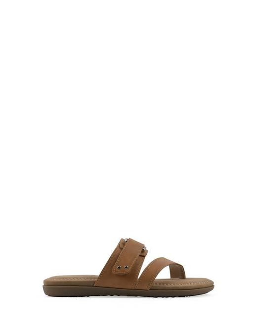 White Mountain Brown Fancify Toe Loop Sandal