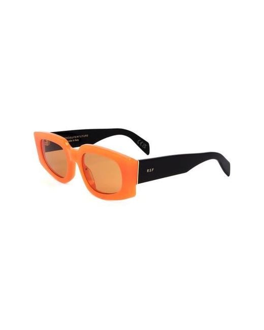 Retrosuperfuture Orange 50Mm Rectangle Sunglasses