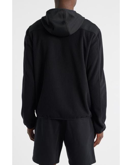 Zella Black Full Zip Grid Fleece Jacket for men