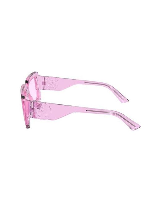 Longchamp Pink 53Mm Rectangular Sunglasses