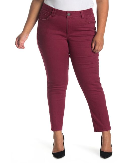 Democracy Denim Ab Tech High Rise Vintage Skinny Jeans in Red - Lyst