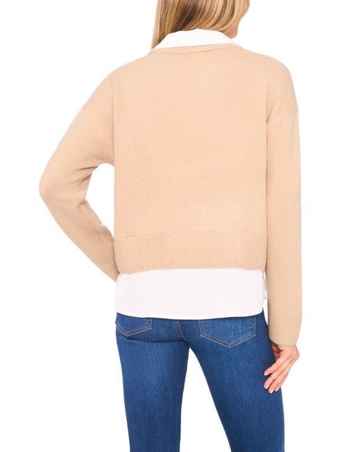 Halogen® Blue Layered Look Sweater