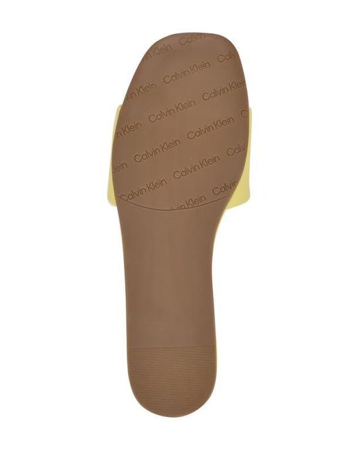 Calvin Klein Yellow Yancie 2 Slide Sandal