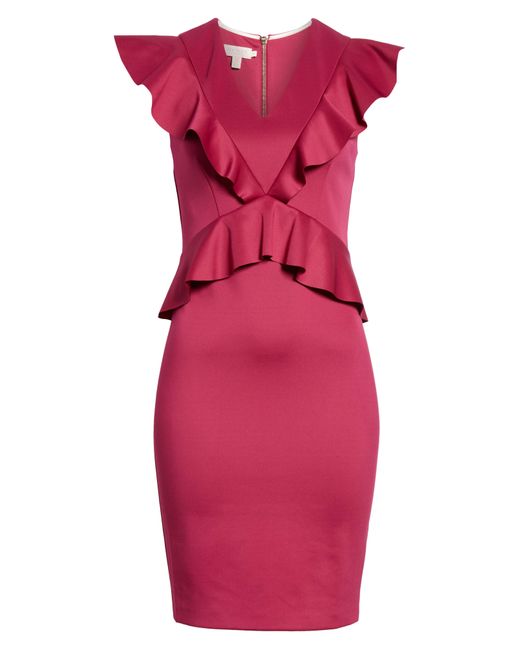 ted baker pink ruffle dress