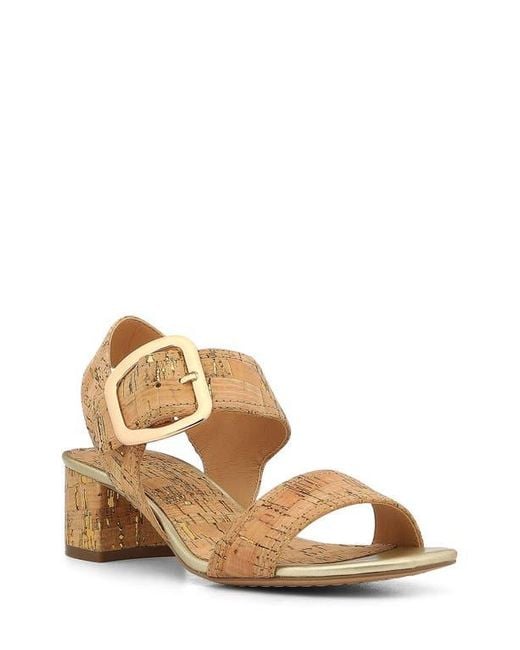 Donald J Pliner Natural Ankle Strap Sandal