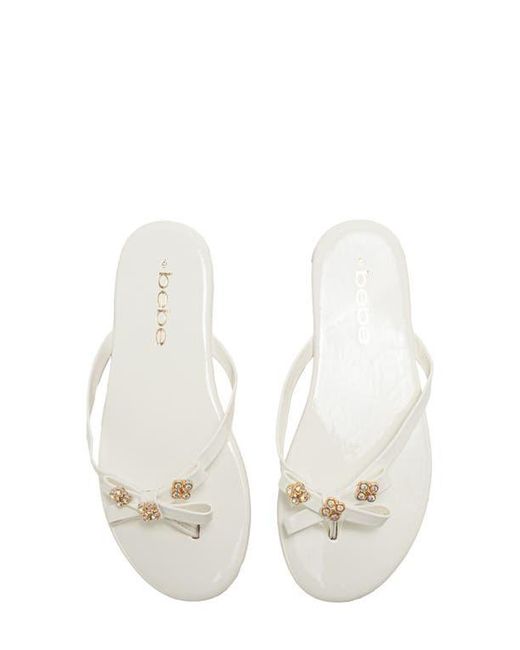 Bebe White Sandal