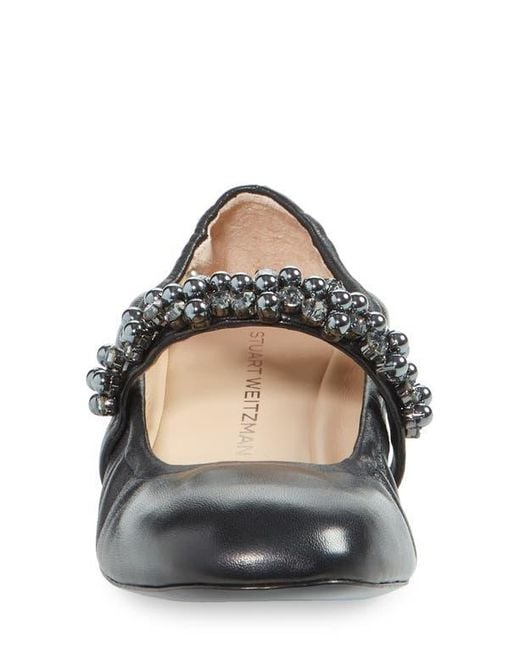 Stuart Weitzman Blue Poppy Mary Jane Ballet Flat